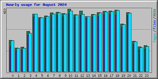 Hourly usage for August 2024