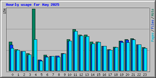 Hourly usage for May 2025